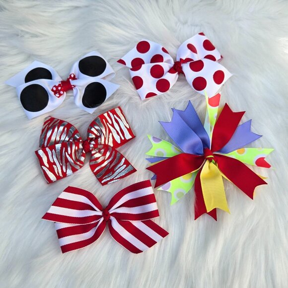 New Baby Girl Hair Bows – Set of 5 Clips, Soft & Stylish for Toddlers & Kids - Picture 1 of 2